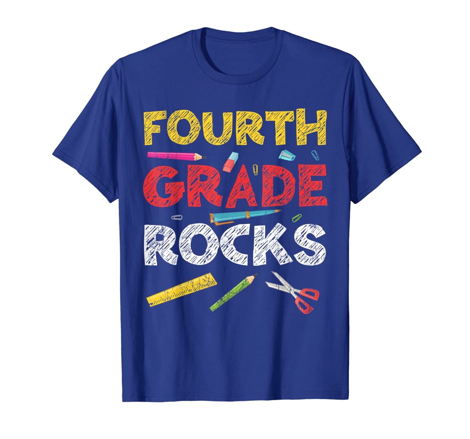 

Fourth Grade Rocks T-Shirt 4th Grade Back To School Gift, White;black