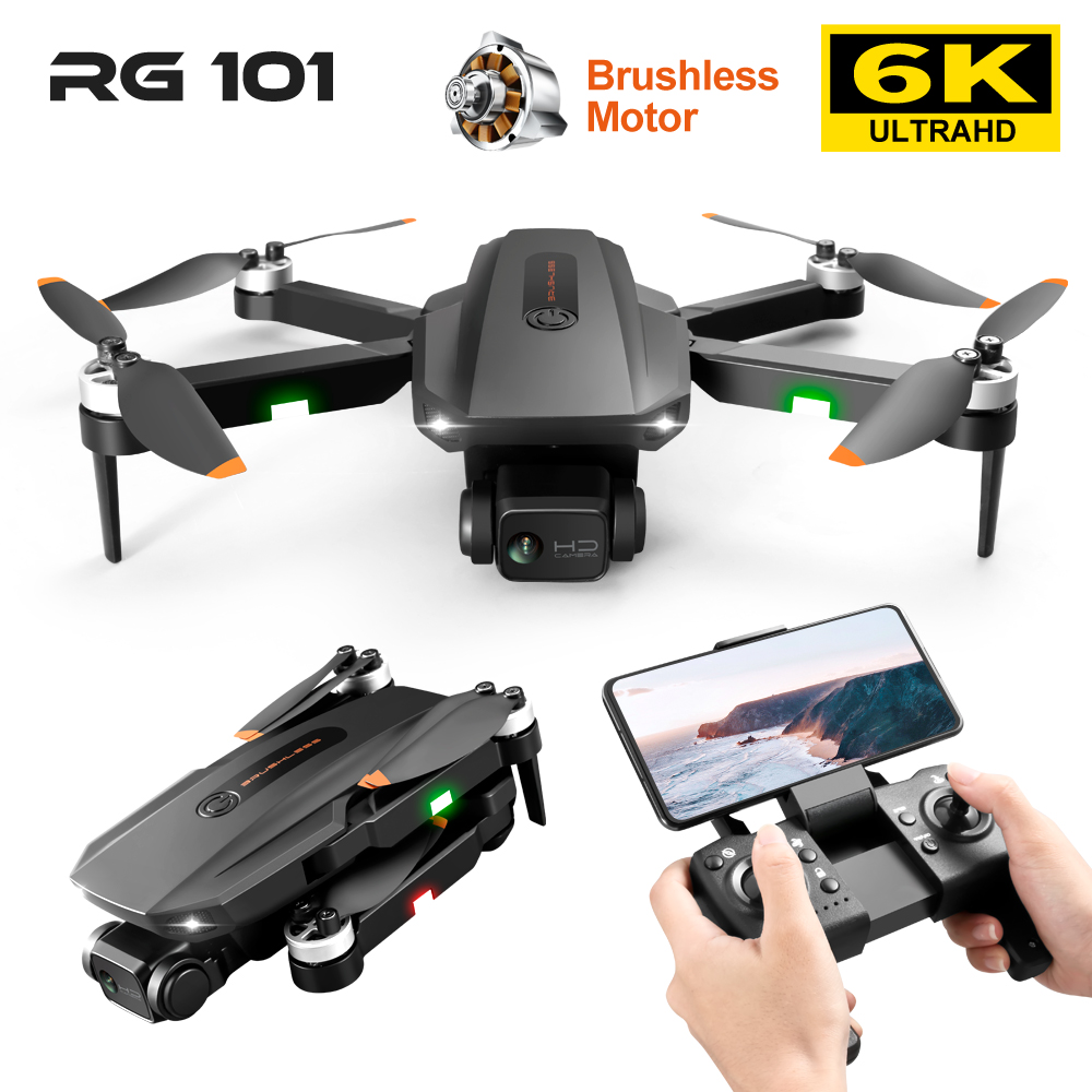 

New RG101 Folding RC Drone 6K HD Camera GPS 5G Brushless Motor Professional Anti-Shake Aerial Photography Quadcopter Toys
