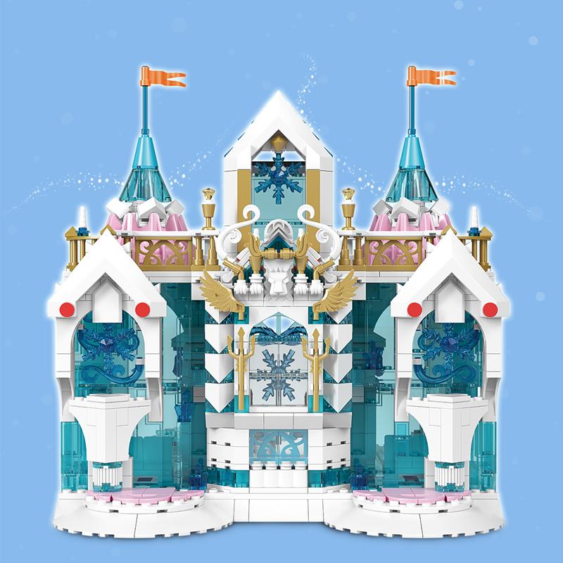 

NEW Friends Series MOC Ice and Snow Park City Snow Palace High Difficulty Assembly Building Blocks Brick Toys Kids Birthday Gift Set