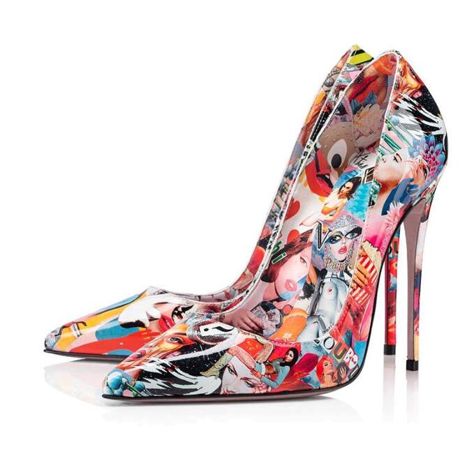 

2022 women luxury shoes designer red bottom high heels Glitter Rivets triple black nude Pink white purple violet Patent leather suede fashion party wedding shoe, 14