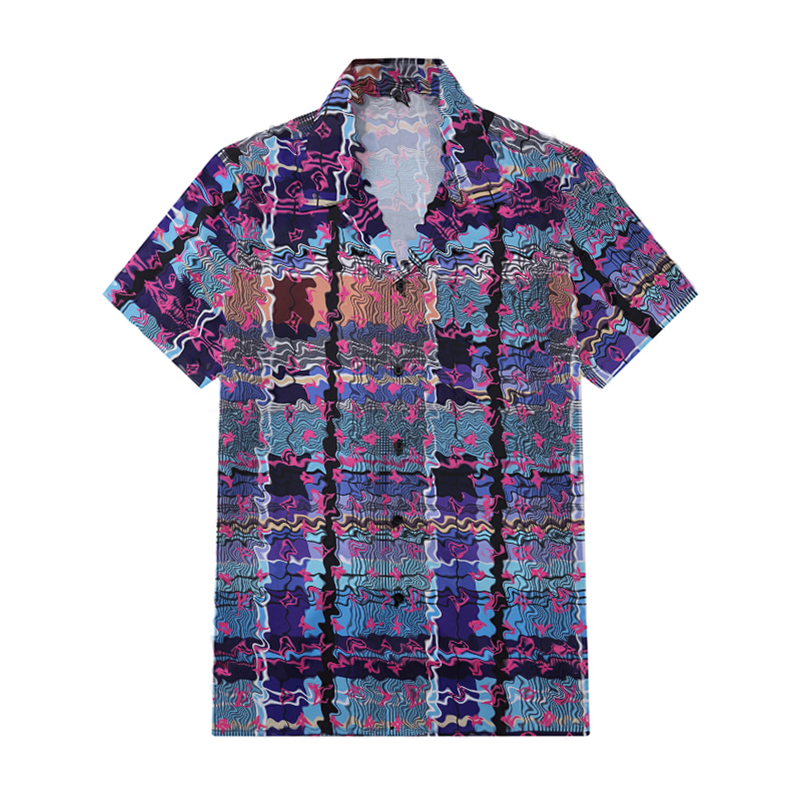 

22SS Men's Fashion Flower Tiger Print Shirts Casual Button Down Short Sleeve Hawaiian Shirt Suits Summer Beach Designer Dress Shirts M-3XL, As the picture shows