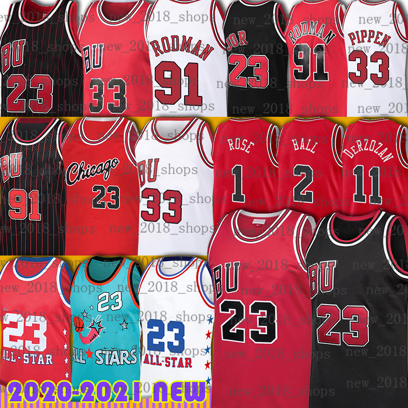 

ChicagoBulls23 Michael Basketball Jerseys Scottie Pippen Dennis Rodman Demar Lonzo DeRozan Ball Derrick Zach Rose LaVine North Carolina Tar Heel Men Retro, Retro men jersey