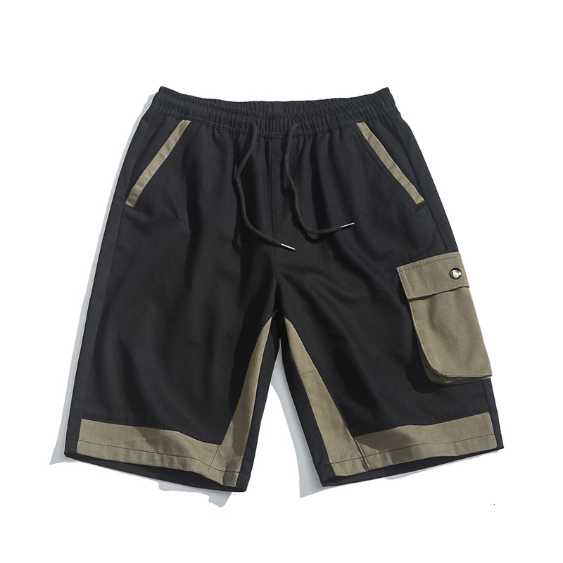 

New Summer of Streetwear 2021 Hip Hop Harajuku Men Cut Loose Large Pockets Runners Casual Shorts Plus Size 5xl 5onm, Army green.