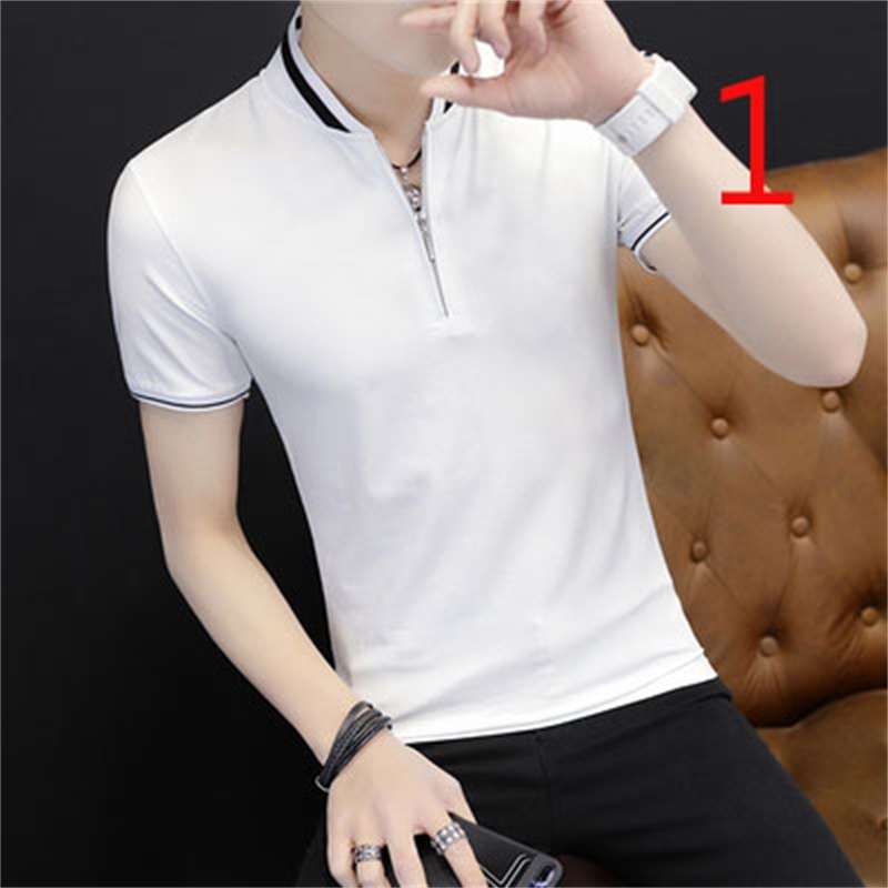 

2021 Summer New Simple Lapel Short Sleeve Fun Animal Embroidery T-shirt Eqrb, 10