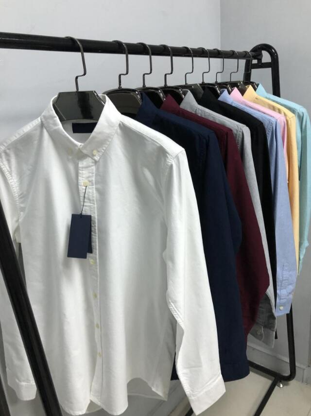 Vente en gros-2020 nouveaux hommes de printemps chemise habillée Oxford 7color designer chemise décontractée pour hommes camisas masculinas S-XXL