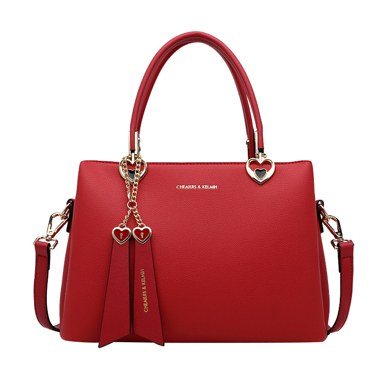 

Korean version of sweet and fashionable bride bag high-end crossbody shoulder handbag, Red