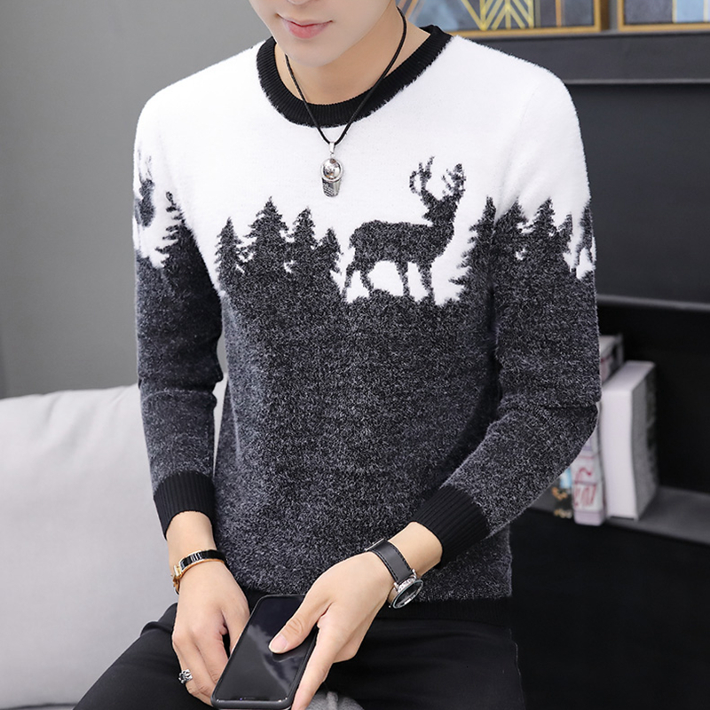 

2021 Sweater Mens Clothing New Fall Winter Long Sleeve Plus Size Knitted Clothes High Quality Korean Style Slim Fashion Man Tops Vakh