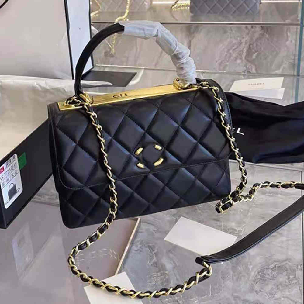 

C Letter Designer Shoulder Bag Women Luxury Top Quality Handbag Lady Fashion Shine Chain Buckle Large Capacity Black Genuine Leather Crossbo, Black;red