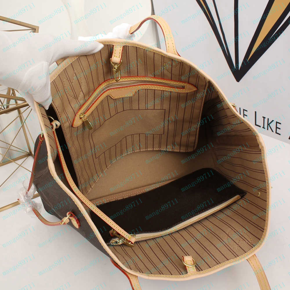 

Women Shopping Bags Tote High Quality Leather Purse Fashion ShoulderBags Flower Checkers Grid Serial Number, Receipt