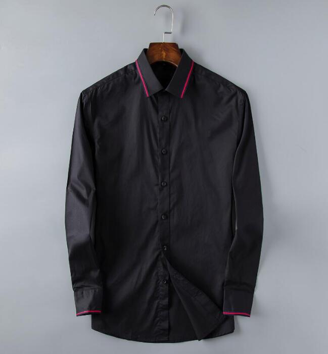 

2021 Luxury Designer's Year of Business Casual Shirt Long Sleeve Stripe Slim for Social Men T-Shirt Fashion Plaid #004, Logistics price difference special subsi