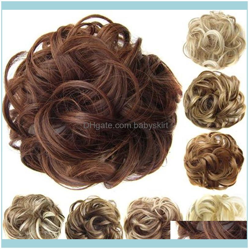 

Aessories & Tools Productsfashion Women Wavy Curly Messy Hair Bun Synthetic Elastic Tie Extension Scrunchie Hairpieces Band Chignon Wig1 Dro