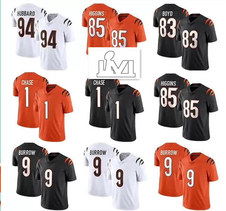 

Custom Mens Womens Youth 1 Ja'Marr Chase 9 Joe Burrow Football Jersey 85 Tee Higgins 28 Mixon 83 Tyler Boyd 94 Sam Hubbard 30 Jessie Ba, Black;red