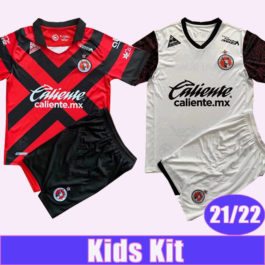 

21 22 Mexico Tijuana Kids Kit Soccer Jersey RUIZ MANOTAS MARTINEZ RODRIGUEZ RIVERA BARBONA Home Red Away Football Shirts, Tz8058 21 22 home no socks