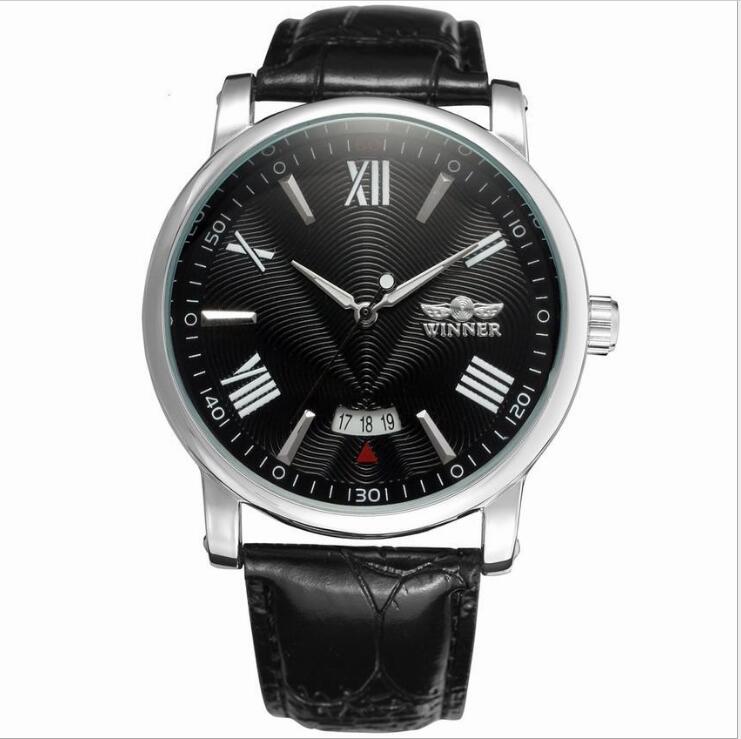 New arrival WINNER fashion Man watches Mens Automatic Watch Mechanical watch for man Leather Belt WN57-2-image-661839128