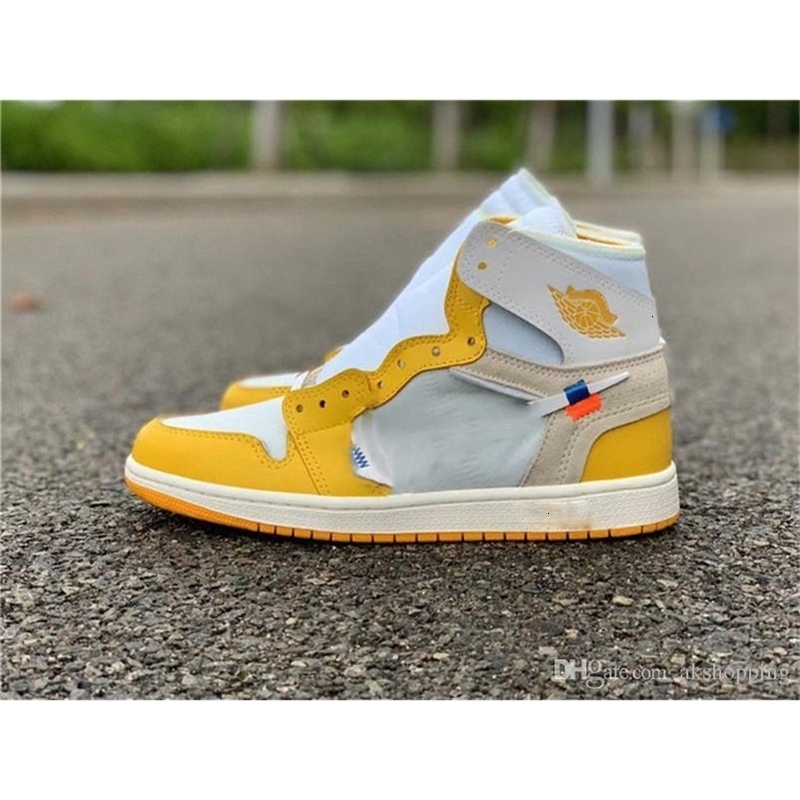 

Original Released White 1 OG Canary Sports Chicago With Powder Blue 1S Men Sneakers Basketball Shoes UNC Women Yellow Authenti Usxl