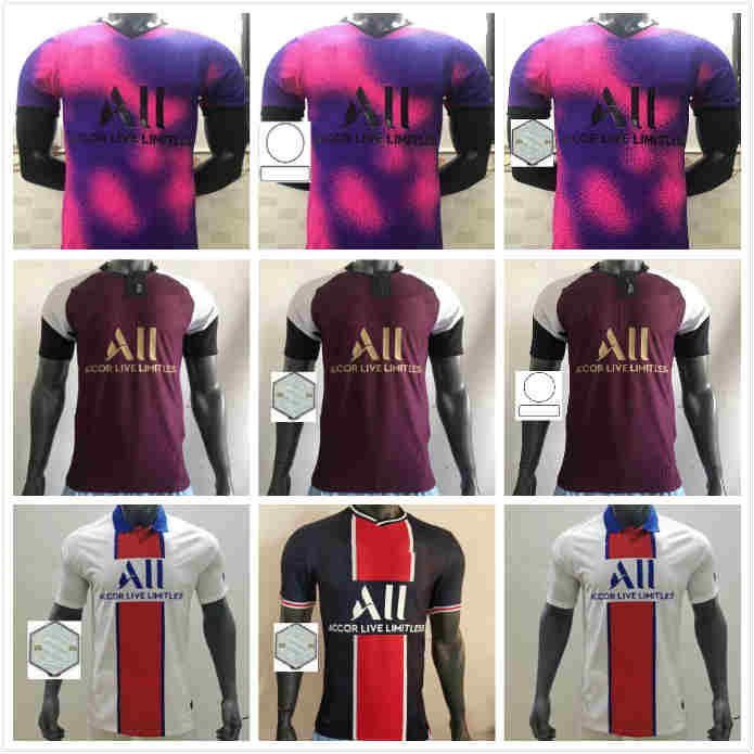 

20 21 Paris Player version soccer jerseys home away 3rd 4th MBAPPE VERRATTI 2020 2021 MARQUINHOS KIMPEMBE DI MARIA KEAN Men football shirt, Black;yellow