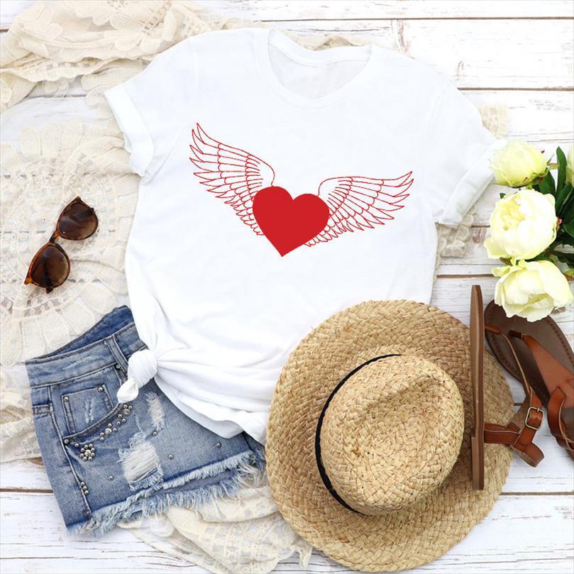 

men graphic angel wing mens t shirts 90s kawaii cartoon printing fashion tees clothing female print shirt, White;black