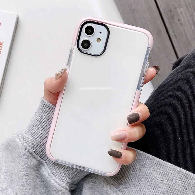 

Soft Cell Phone Cases Transparent TPU Mini Full Cover Protective Shell For iPhone 13 12 11 Pro XS MAX X XR 7 8 PLUS SE 2021