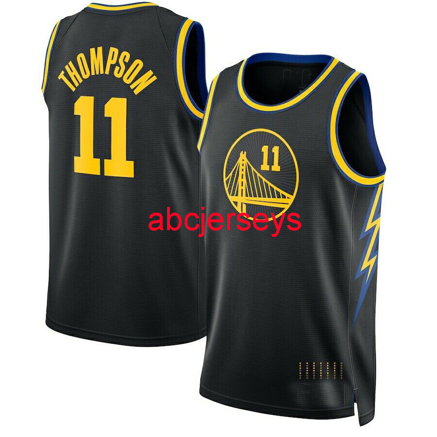

Klay Thompson Swingman Jersey Embroidery Basketball XS-5XL 6XL, Black