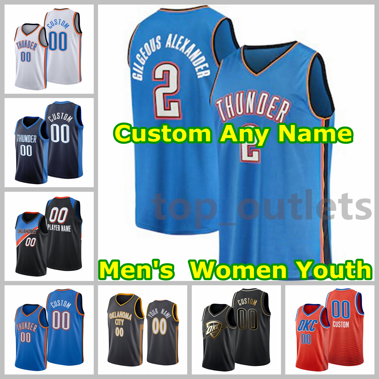

Thunder Basketball Jerseys Shai Gilgeous-Alexander Jersey Darius Bazley Charlie Brown Jr. Gabriel Deck Luguentz Dort Josh Giddey Isaiah Roby, Black;red