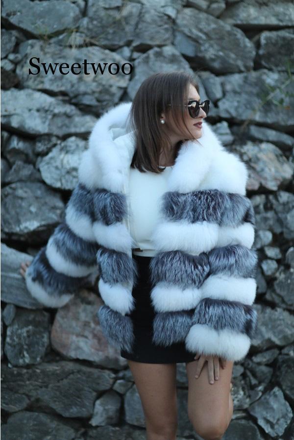 

Women's Fur & Faux High Quality Thick Stripes Coat Fashion Women Christmas Birthday Night Club Party Elegant Winter Warm, Black
