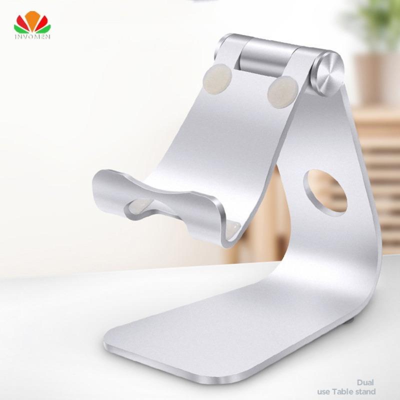 

Cell Phone Mounts & Holders Aluminum Alloy Mobile Holder Lazy Tablet Stand Creative Desktop Bracket Metal Support Multi-angle Data Line Hole