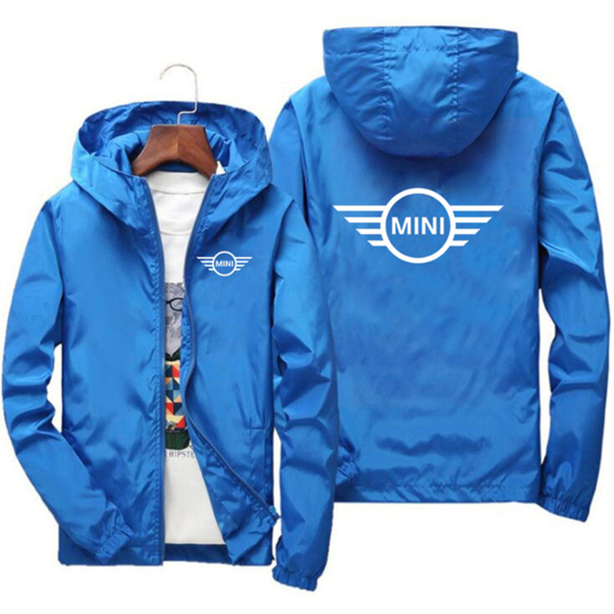 

Car 2021 latt Mini Cooper s Print men's spring and autumn zipper casual hooded bomber et fashion windbreaker S-7XL, Black;brown