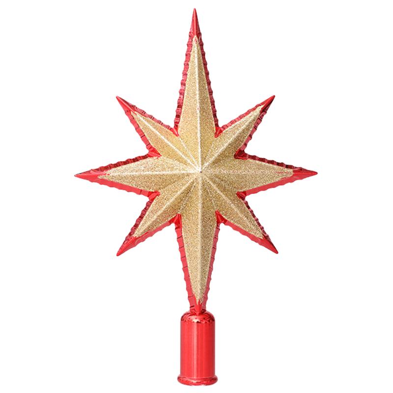 

Christmas Decorations Plastic Bar Star Shape 3D Glittering Party Gift Holiday DIY Indoor Outdoor Tree Topper Home Decor Lightweight