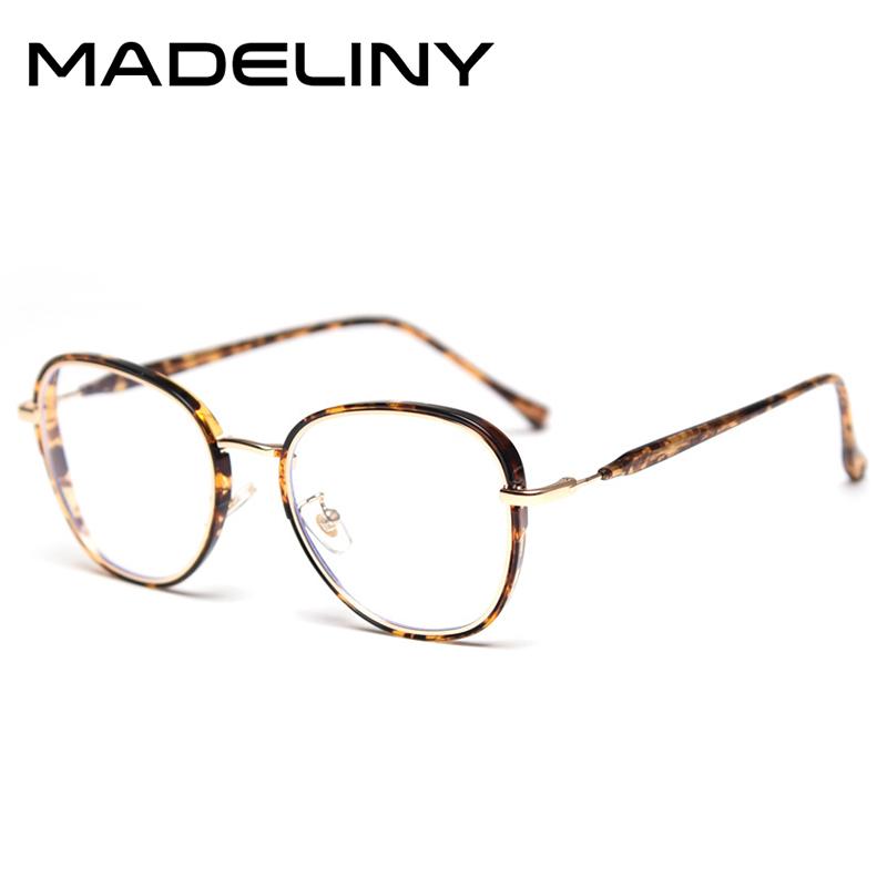 

Fashion Sunglasses Frames MADELINY Blue Light Square Computer Glasses Men TR90+metal Transparent Lenses Eye Optical Women MA718