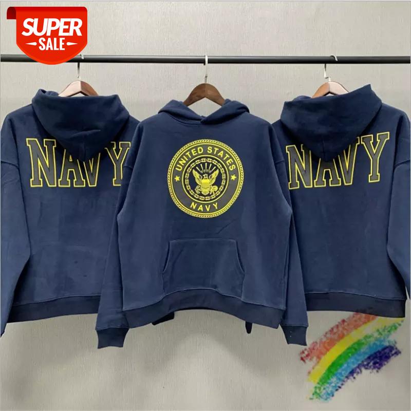 

Reflection kanye Navy Vintage Hoodie Men Women 1:1 Top Quality Lettering Sweatshirts Pullovers #wb3o, Black