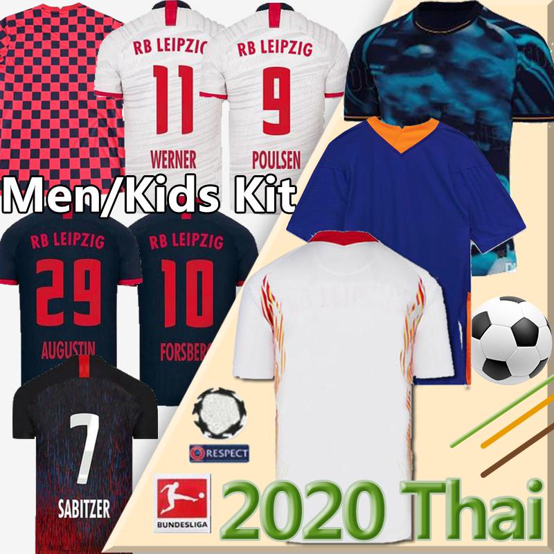 

20 21 Leipziges RasenBallsport Soccer Jersey WERNER KONATE SABITZER RBL FORSBERG Britische fuÃballtrikots POULSEN HALSTENBERG football shirt, Black;yellow