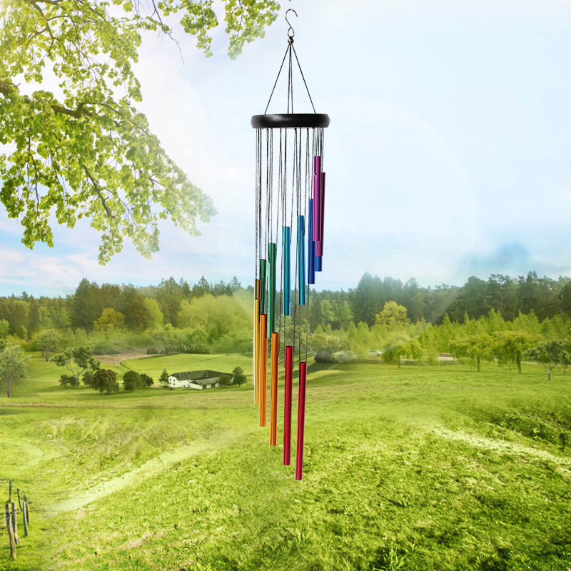 Rainbow Colorful Wind Chimes for Outside Objects 30 Inch Gifts Your Friends Children Outdoor with Soothing Sound Patio Garden Home Decoration 14-image-672820990