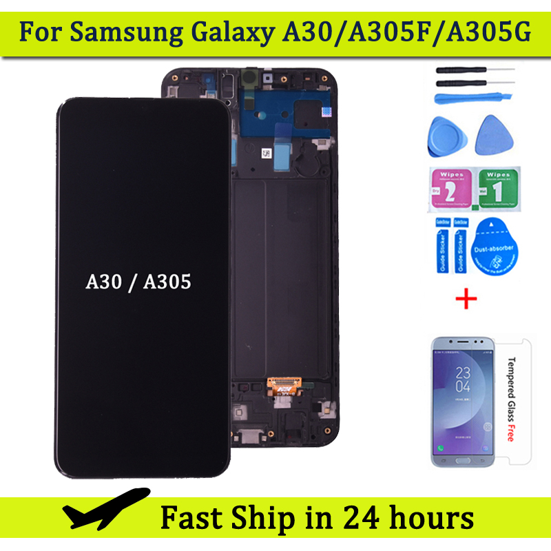 

Display For Samsung galaxy A30 A305/DS A305F A305FD A305A LCD Touch Screen Digitizer Assembly For Samsung A30 lcd