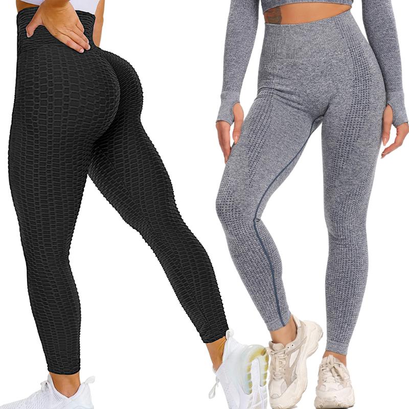 

Women Ruched BuLifting High Waist Yoga Pants Tummy Control Stretchy Workout Textured Booty Tights Fitness Sport Leggings, Textured black