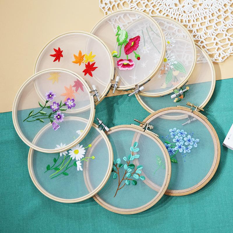 

Other Arts And Crafts Beginner Embroidery Stitch Kit DIY Flower Painting Hanging Pictures European Material Kits Handicraft Decoration