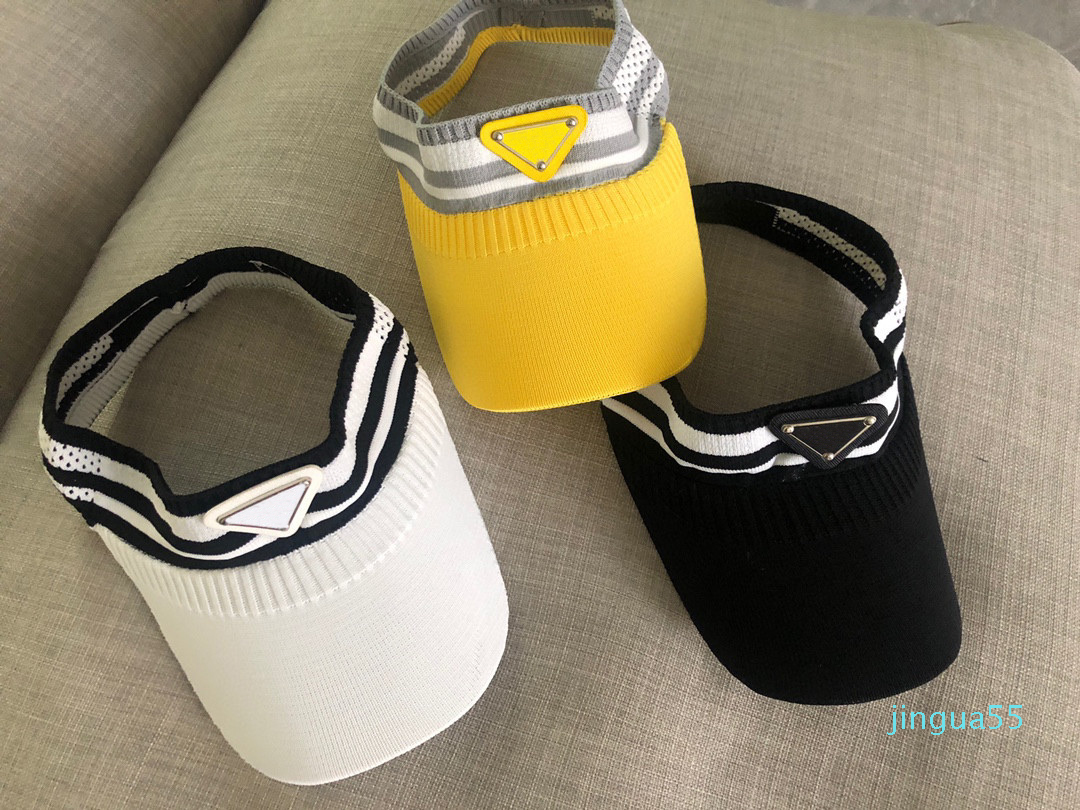 

fashion Letter Cap Casual Summer Visor design Hat Sports mens women Golf Tennis Outdoor Beach Headband Snapback Baseball Hats, Black
