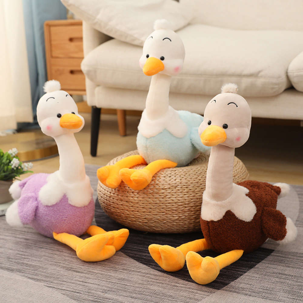 

cute simulation ostrich doll Flamingo long leg Bird Plush Toy, Blue