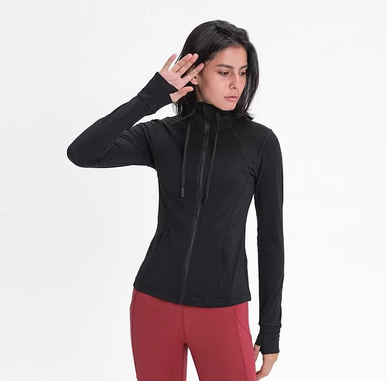 

Women Jackets Coats Clothing Tracksuit Girls joggers running Yoga wear Hooded Define womens sports jacket coat double-sided sanding fitness hoodie, Black;brown
