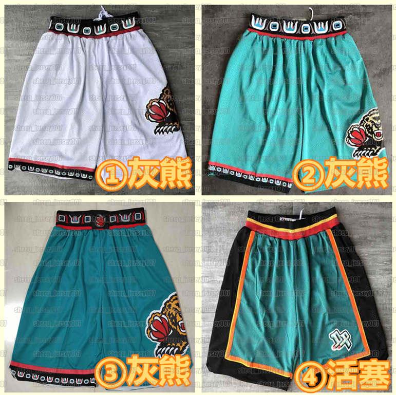 

Mens 2021 team Basketball Shorts Memphis Grizzlies Stitched Pocket Shorts city 76er Dallas Mavericks Sweatpants Sport, Black