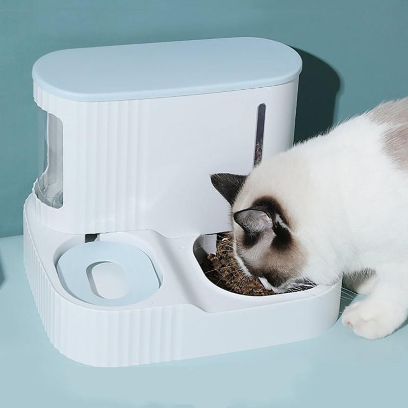 

Cat Bowls & Feeders 3L Automatic Pet Food Bowl Dog Feeder With Dry Storage Drinking Water High Quality Feeding Product 2 In 1