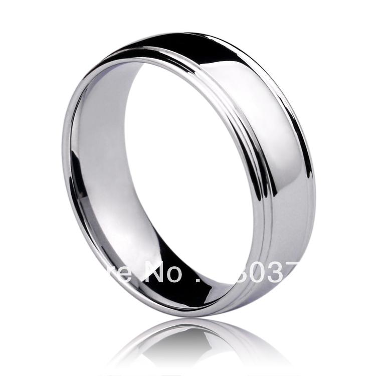

Wedding Rings Customize Tungsten Jewelry Bands For Man White Glossy Men Slotted Ring Tail