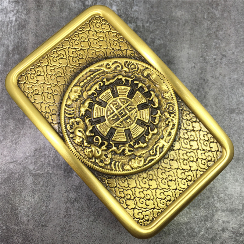 

2021 New 100% Solid Brass High Quality Male Chinese Style Smooth Buckle for Man Leather Belt Bk0584 Luzp