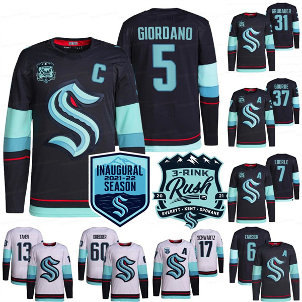 

Mark Giordano Seattle Kraken 2021-22 Inaugural Season Jersey Yanni Gourde Jaden Schwartz Tanev Eberle Adam Larsson Philipp Grubauer Chris Driedger Mason Appleton, Youth fights cancer