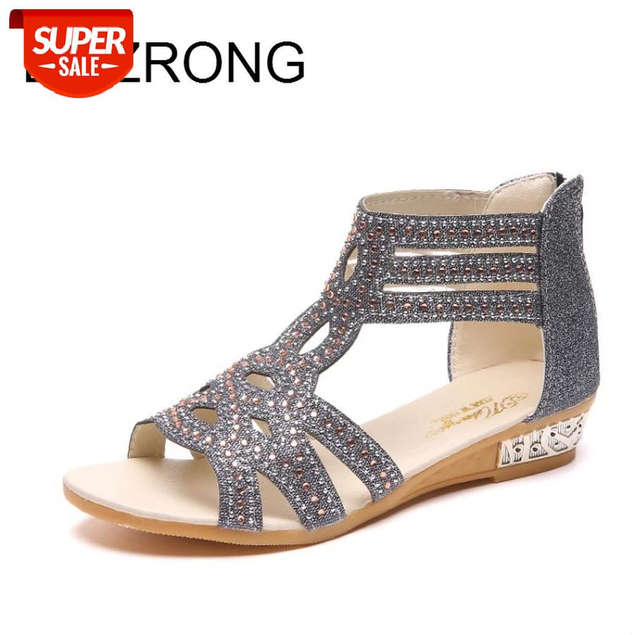 

LCIZRONG Wedges Hollow Roma Sandals for Women Summer Fashion Beach Sandals Shoes Ladies Wedge 3CM Heels Girl Walking Shoes #Lp0g, Black