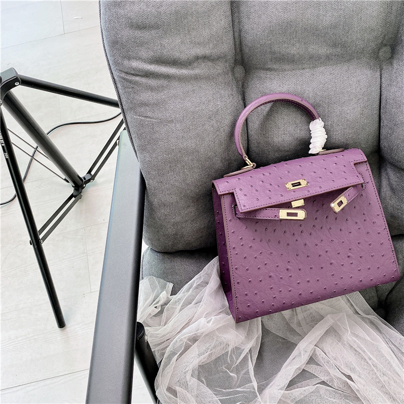 

2021 New Trendy Womens Bags Bag Womens Leather Mini High Sense Ostrich Grain Bridal Bag