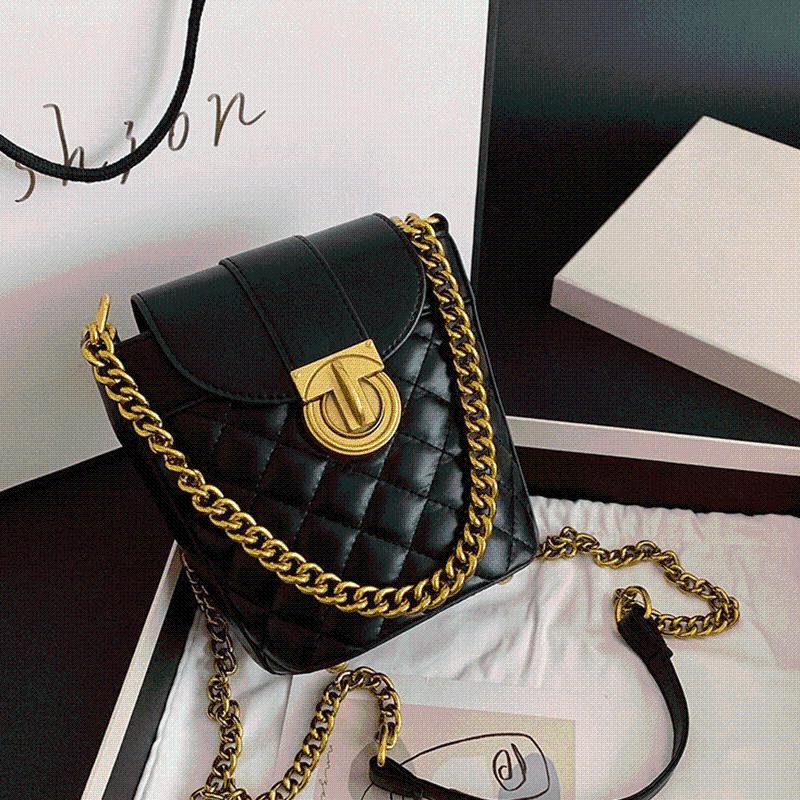 

Luxury Handbags Women Bag Designer Chains Women Messenger Bags Female Crossbody Shoulder Bag Girls Candy Colors Flap Bags Sac, Black
