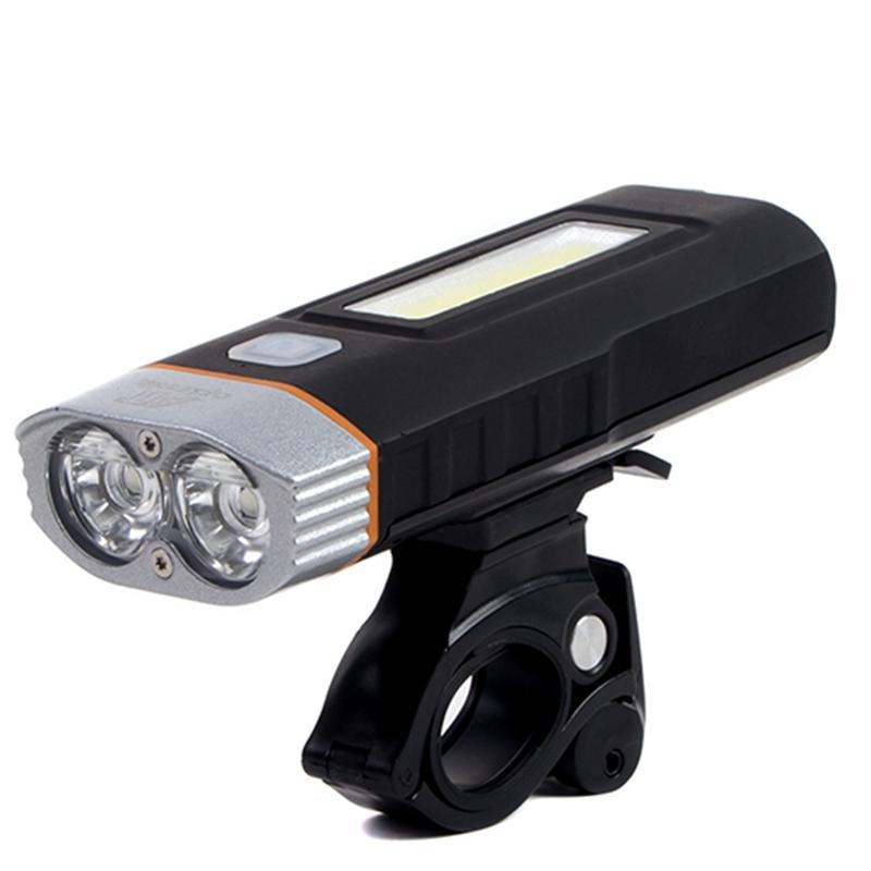 

Bike Lights Brand USB Rechargeable Two LED Bicycle Front Handlebar MTB Biking Cycling Light Set Headlight Lamp Cree COB