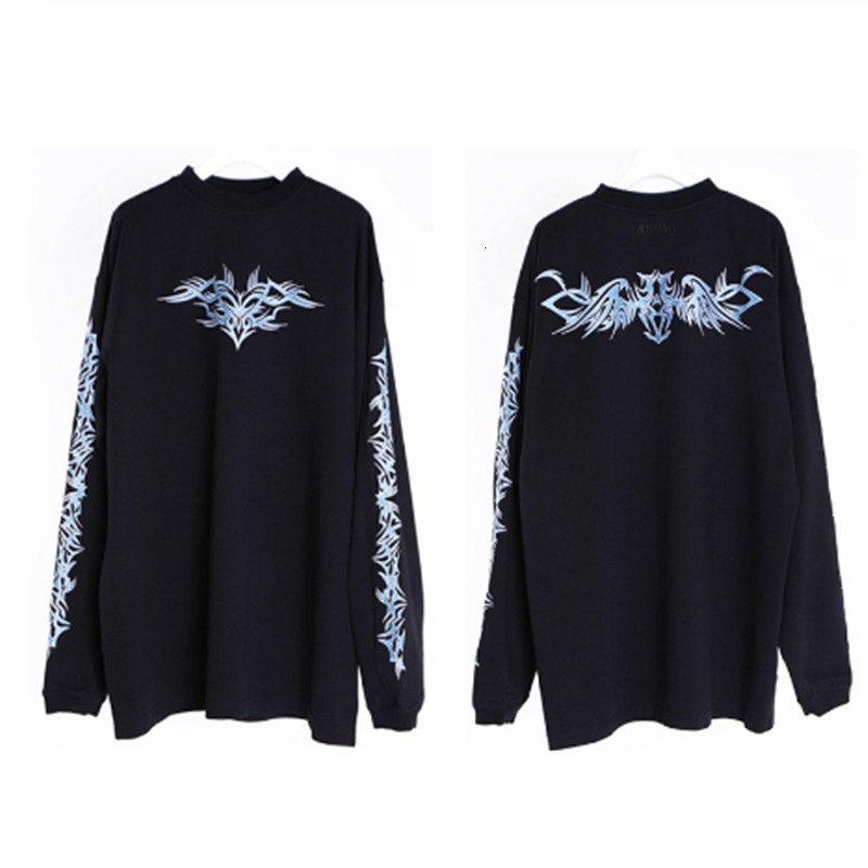 

2021 New Totem t Shirt Men Women 1:1 High Quality Oversize Vtm Top Tee Skateboard Vetements Long Sleeve T-shirt 8czd