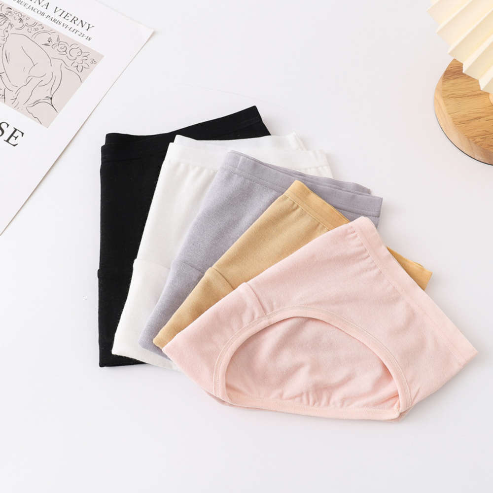 

Cotton underwear women's low waist graphene antibacterial crotch triangle breathable lovely solid color traceless, Black;white