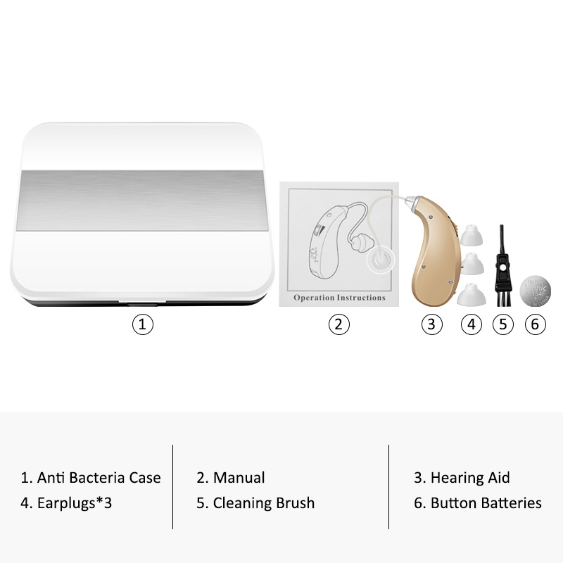 

Wireless Hearing Aid RIC Invisible Digital Sound Amplifier Ear Care for Elderly Moderate to Severe Loss Deafness Hearing AidsScouts